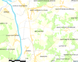 Map commune FR insee code 71023
